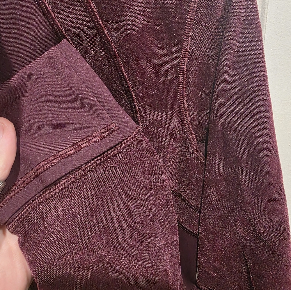 Lululemon Special Edition Define Jacket Flocked Dark Adobe, Floral Velvet Size 6 - Picture 7 of 9